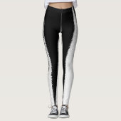 Leggings Minimalisme d'art Abstrait Lignes blanches noires (Devant)