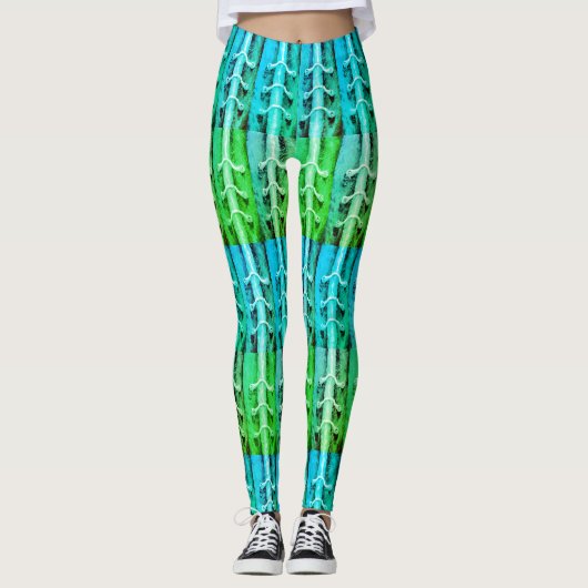 Leggings Minimalisme industriel Couleurs Abstrait Feuille v (Devant)