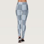 Leggings Minimalist Powder Blue Checkerboard Pattern (Dos)
