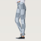 Leggings Minimalist Powder Blue Checkerboard Pattern (Gauche)