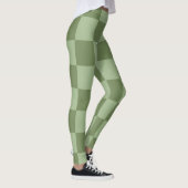 Leggings Minimalist Sage Green Checkerboard Pattern (Droite)