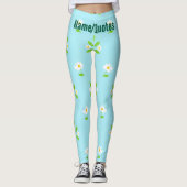 Leggings Minimalist Spring Floral Pattern (Devant)