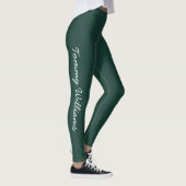 Leggings Minimaliste Emerald Green Professionnel Simple (Droite)