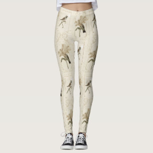 Leggings Minimaliste Lily Bird Élégant Antique