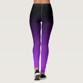 Leggings Minimaliste Moderne Dégradé Noir Bleu Violet (Dos)
