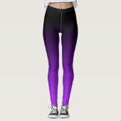 Leggings Minimaliste Moderne Dégradé Noir Bleu Violet (Devant)