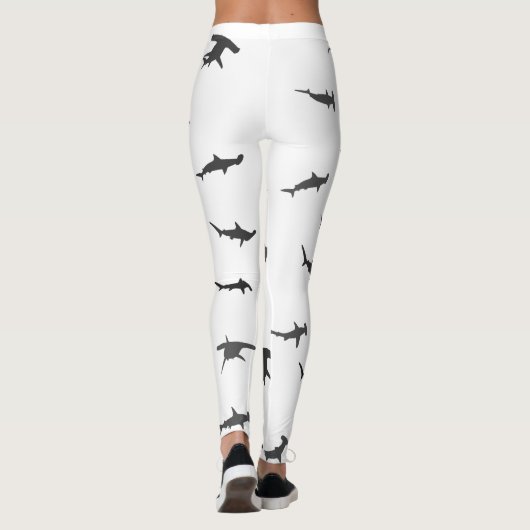 Leggings Minimalistic Hammerhead Shark Hammerhead Pattern (Dos)