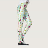 Leggings Mint Aqua Joli aquarelle Floral (Droite)