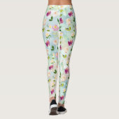 Leggings Mint Aqua Joli aquarelle Floral (Dos)