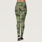 Leggings Mint Green Camouflage PERSONNALISER (Dos)