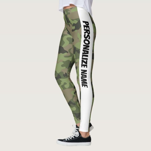 Leggings Mint Green Camouflage PERSONNALISER (Gauche)