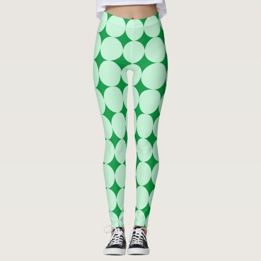 Leggings Mint Green Polka Dot St Patrick's Day (Devant)