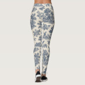 Leggings Minuit dans le pré - Motif de toile bleue Leggin (Dos)