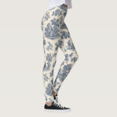 Leggings Minuit dans le pré - Motif de toile bleue Leggin (Droite)