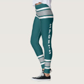 Leggings Minuit Green Silver Team Jersey Love Sports (Gauche)
