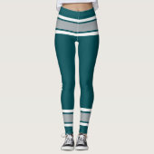 Leggings Minuit Green Silver Team Jersey Love Sports (Devant)