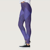 Leggings Minuscule à damiers 2 tons 04A Violet BG (Gauche)