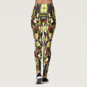 Leggings Miroirs encadrés de fleurs de conception (Dos)