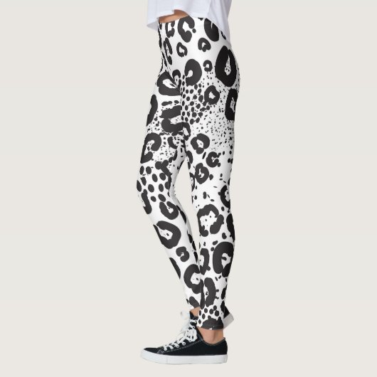 Leggings Mixte Poster de animal Snow Leopard Cheetah (Gauche)