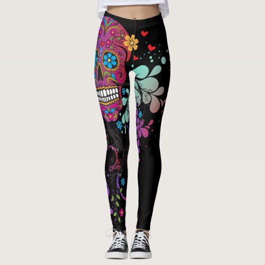 Leggings Mlle Ève - crâne de Girlie (Devant)