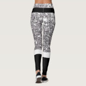 Leggings Mme Santa Claus parties scintillant d'argent (Dos)