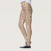 Mocha Brown Motif de mandala géométrique