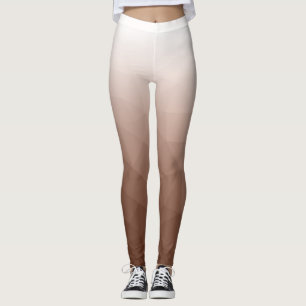 Leggings Mocha Mousse blanc dégradé Motif géométrique