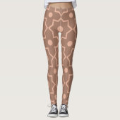 Leggings Mocha Mousse Mocha moderne Dusty rose forme géomét (Devant)