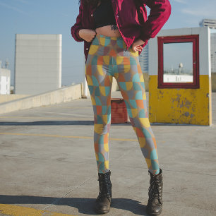 Leggings Mocha Turquoise Mocha moderne du milieu du siècle