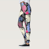 Leggings Mod Monstera Feuille Abstraite Hawaiienne Tropical (Gauche)