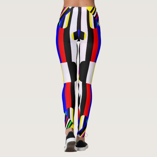 Leggings Mode audacieuse géométrique d'impression de formes (Dos)