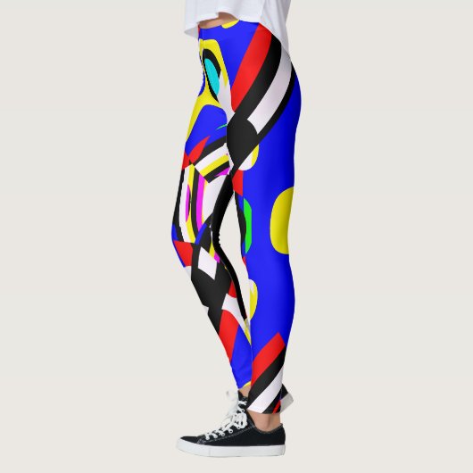 Leggings Mode audacieuse géométrique d'impression de formes (Gauche)