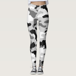 Leggings Mode Black White and Grey Army