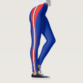Leggings Mode Bleu, Rayé Rouge Blanc (Droite)