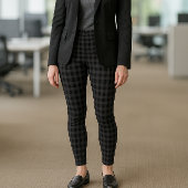 Leggings Mode carreau buffle gris noir
