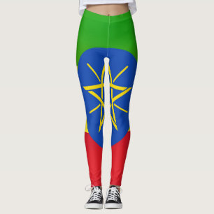 Leggings Mode Cool du drapeau éthiopien