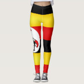 Leggings Mode Cool du drapeau ougandais (Devant)