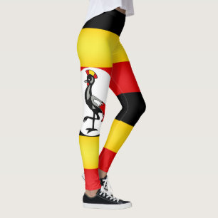Leggings Mode Cool du drapeau ougandais