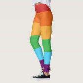 Leggings Mode de blocage des couleurs arc-en-ciel (Gauche)