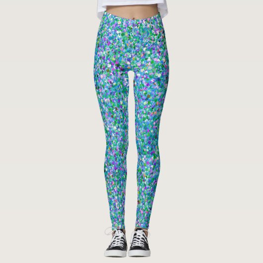 Leggings Mode de Parties scintillant Grit Multicolor #7 (Devant)