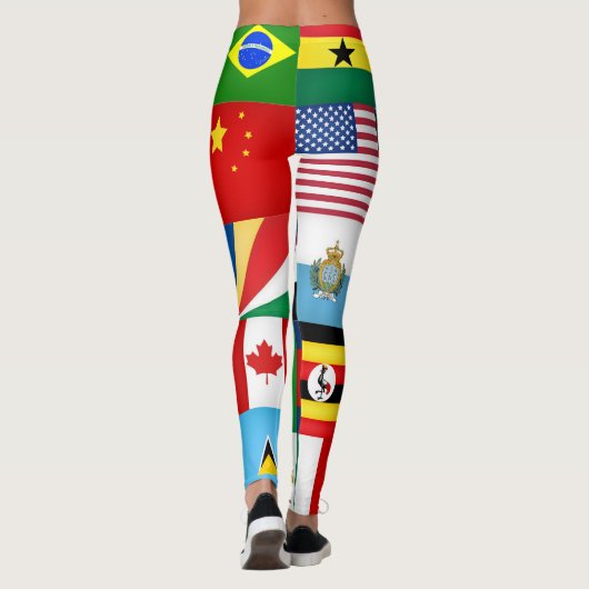 Leggings Mode des drapeaux du monde Cool (Dos)