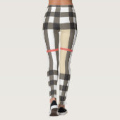 Leggings Mode géométrique écossaise motif (Dos)
