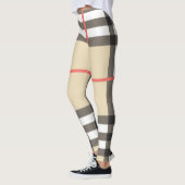 Leggings Mode géométrique écossaise motif (Gauche)