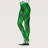 Leggings Mode Jaune Et Noir Motif Diagonal Madras (Gauche)