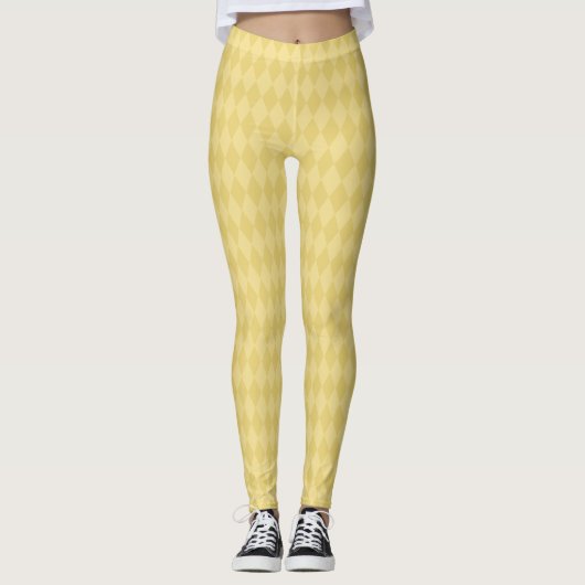 Leggings Mode Motif moderne chic Hipster Gold Harlequin (Devant)