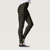 Leggings Mode Motif Rectangle jaune (Droite)