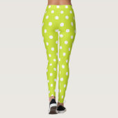 Leggings Mode Motif rétro Cool chic vert Pois (Dos)