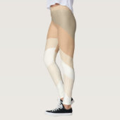 Leggings Mode Rétro Vagues Tons Terreux Neutres (Gauche)
