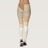 Leggings Mode Rétro Vagues Tons Terreux Neutres (Dos)