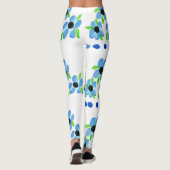 Leggings Mode sport floral bleu moderne (Dos)